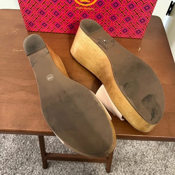 Tory Burch Wedge Sandals - Light Pink - Picture 6 of 6